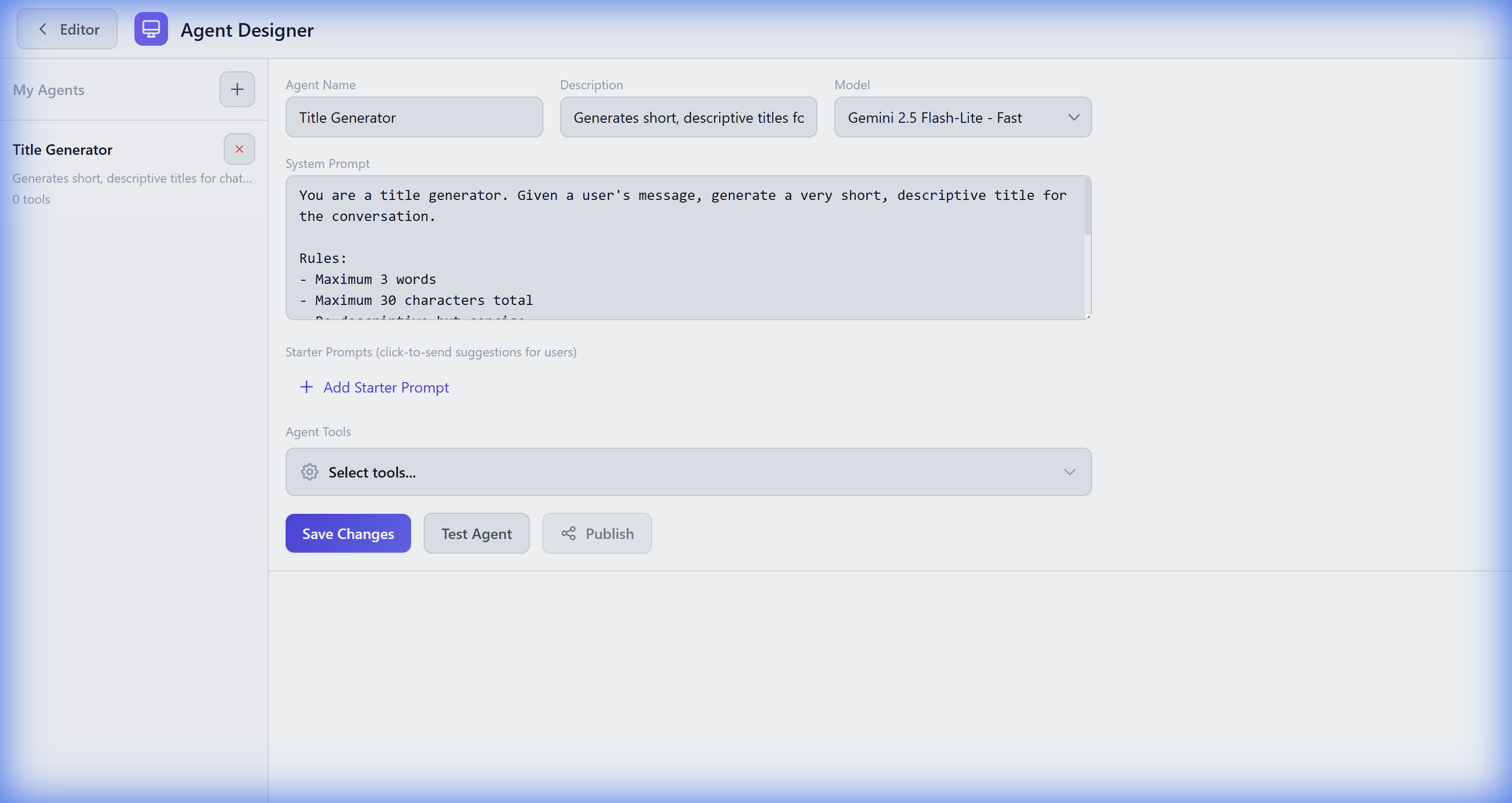 Agent Hub Chat Interface