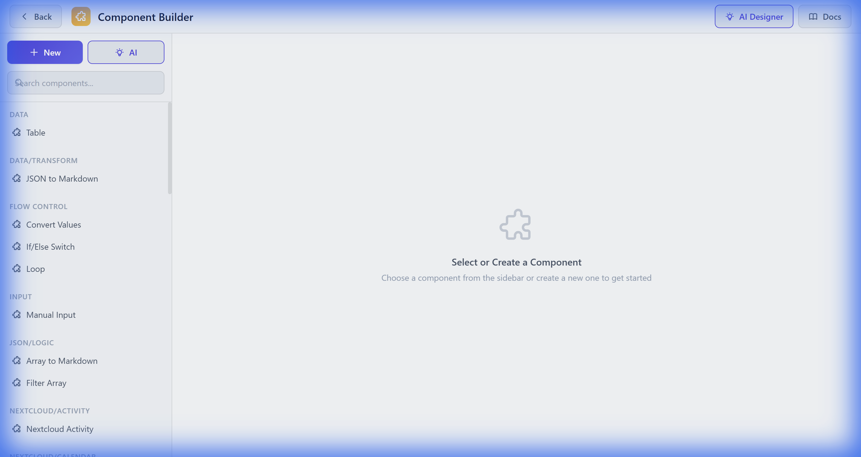 AI Button on Component Builder