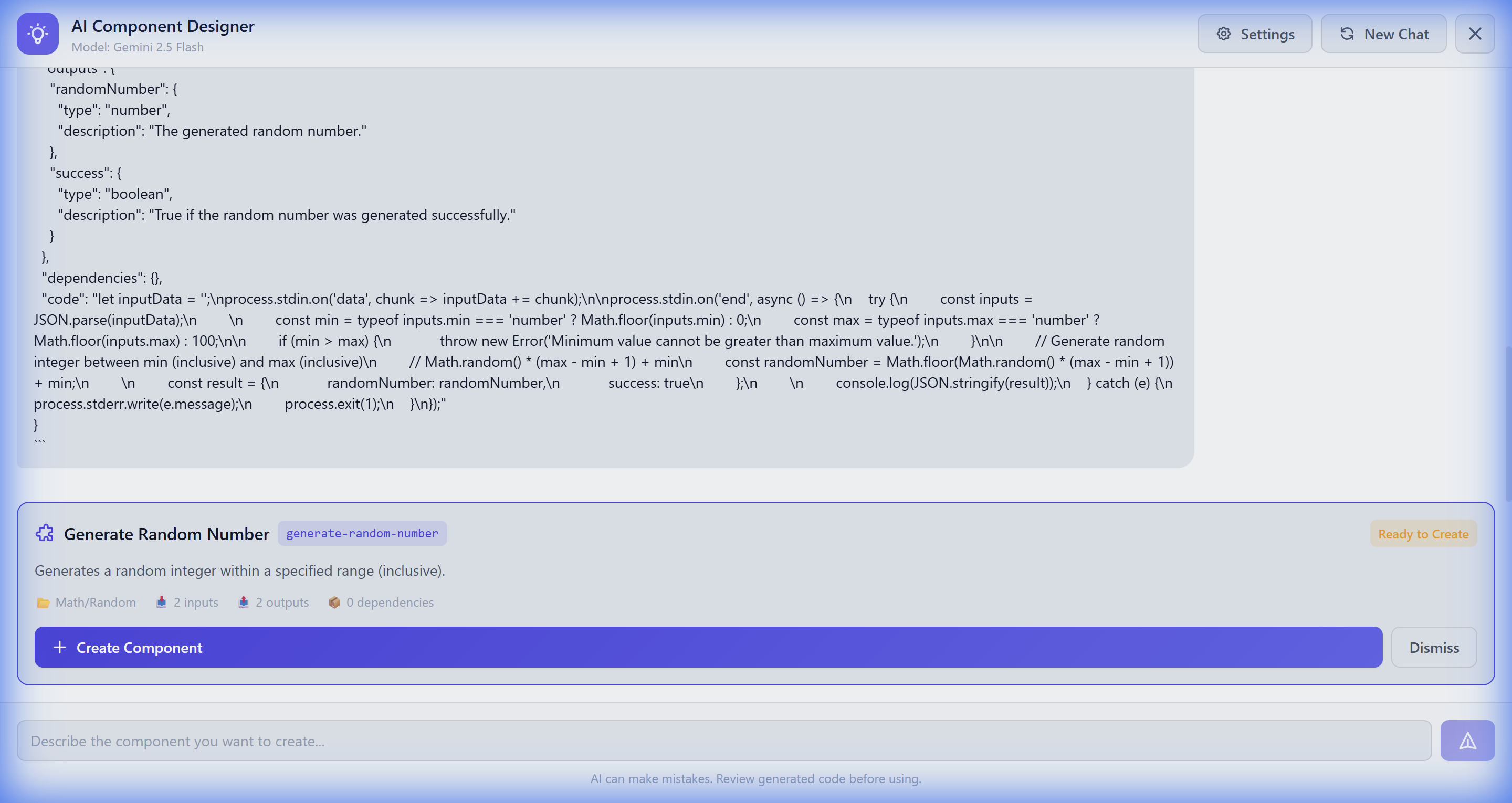 AI Generated Component Code